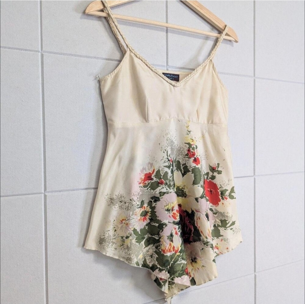 Floral Silk Camisole Top - Picture 2 of 6